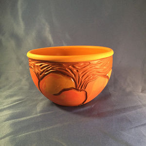 Handcrafted Ceramic Peaches Bowl